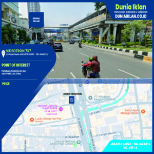 Videotron Outdoor ukuran 7 x 7  Meter Jl. Gajah Mada Jakarta Barat