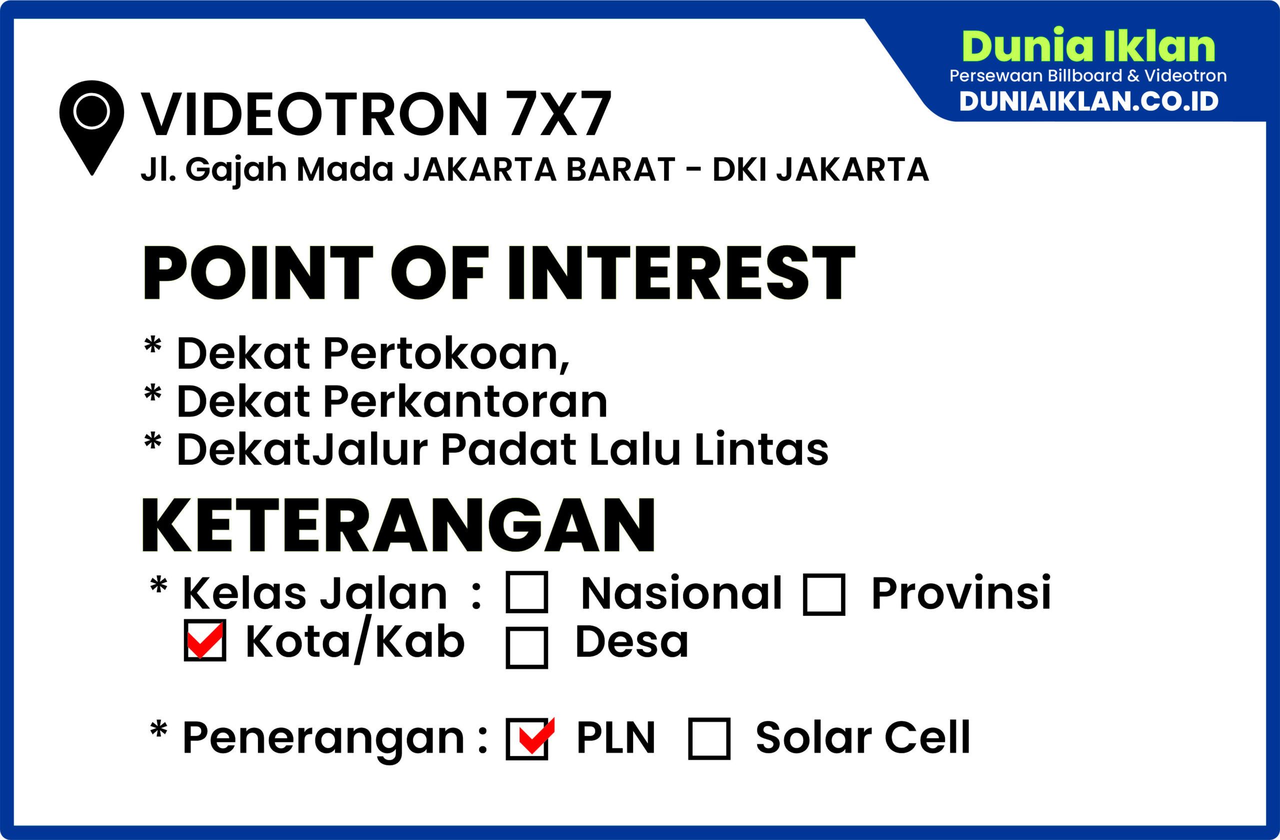 Videotron Outdoor ukuran 7 x 7 Meter Jl. Gajah Mada Jakarta Barat - Image 2