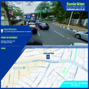 Videotron Outdoor ukuran 8 x 4 Meter Horisontal Jl. Suryo Woltermonginsidi Jakarta Selatan