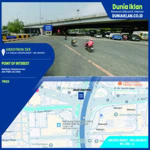 Videotron Outdoor ukuran 5 x 3 Meter Horisontal Jl. S Parman Jakarta Barat