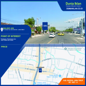Baliho ukuran 4 x 6 M Vertikal Jl. Ahmad Yani No. 71 Krajan Madiun Jawa Timur
