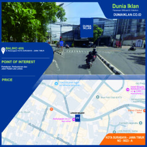Baliho ukuran 4 x 6 M Vertikal Jl. Kedungsari Wonorejo Surabaya Jawa Timur