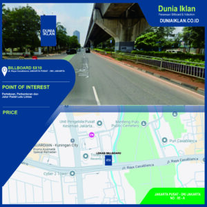 Billboard Ukuran 5 x 10 Meter Vertikal Jl. Raya Casablanca Jakarta Pusat