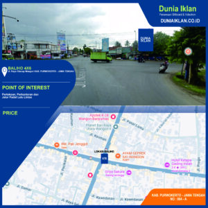 Baliho Ukuran 4 x 6 M Vertikal Jl. Raya Cilacap Wangon Kab. Purwokerto Jawa Tengah