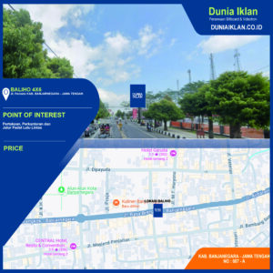 Baliho Ukuran 4 x 6 M Vertikal Jl. Pemuda Kab. Banjarnegara Jawa Tengah