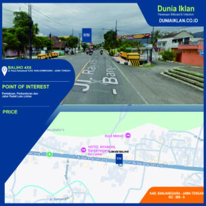 Baliho Ukuran 4 x 6 M Vertikal Jl. Raya Semampir Kab. Banjarnegara Jawa Tengah