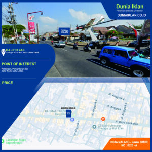 Baliho Ukuran 4 x 6 M Horizontal Jl. Asrikaton (Bugis) Malang Jawa Timur
