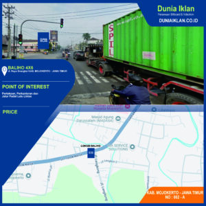 Baliho Ukuran 4 x 6 M Vertikal Jl. Raya Brangkal Mojokerto Jawa Timur