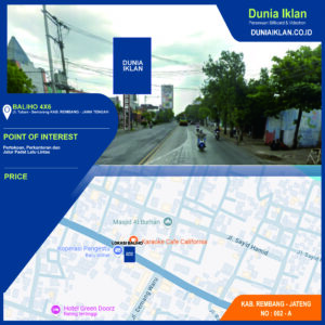 Baliho Ukuran 4 x 6 M Vertikal Jl. Tuban - Semarang Kab. Rembang - Jawa Tengah