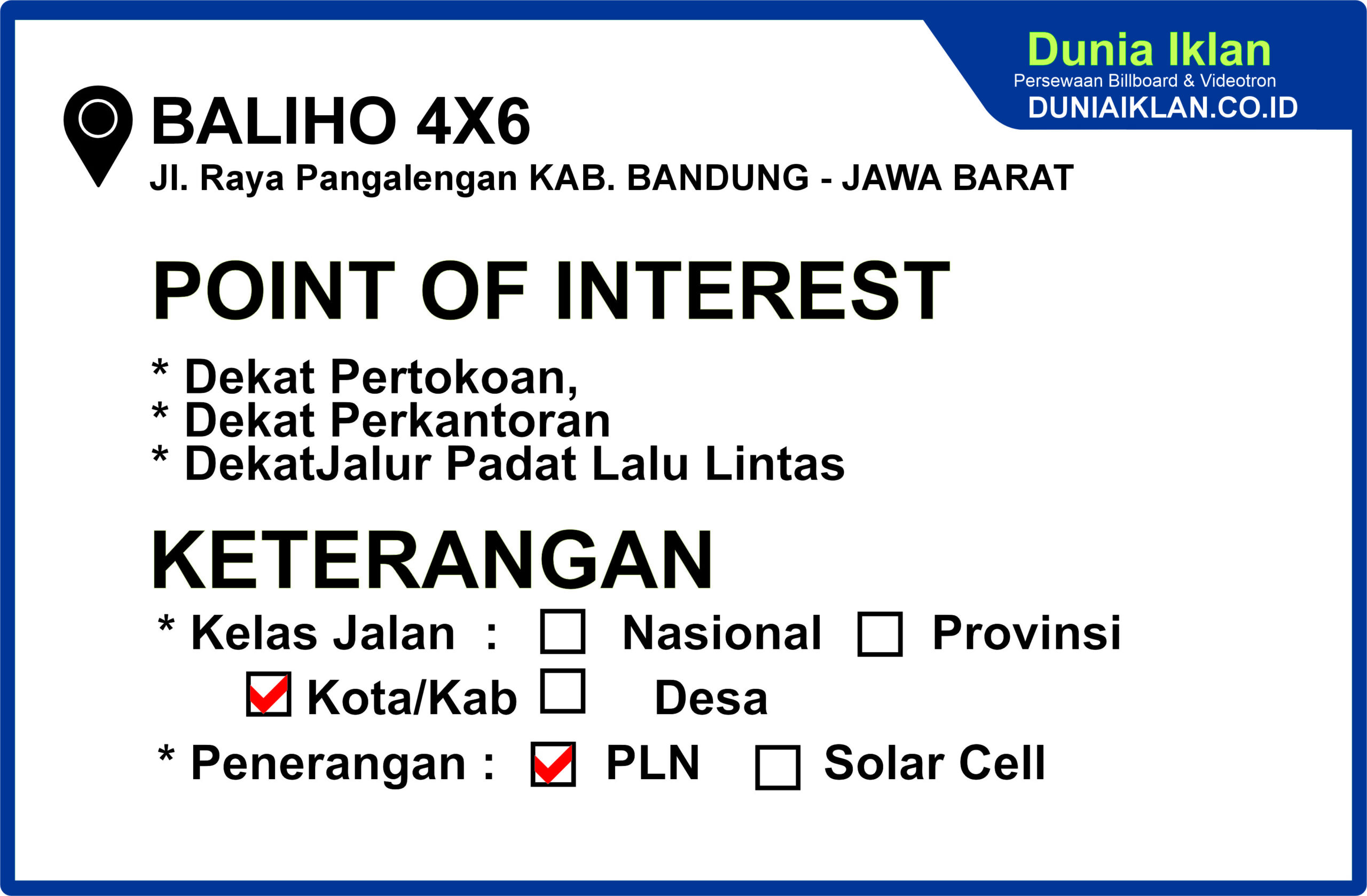 Baliho Ukuran 4 x 6 M Vertikal Jl. Raya Pangalengang Kab. Bandung - Jawa Barat - Image 4