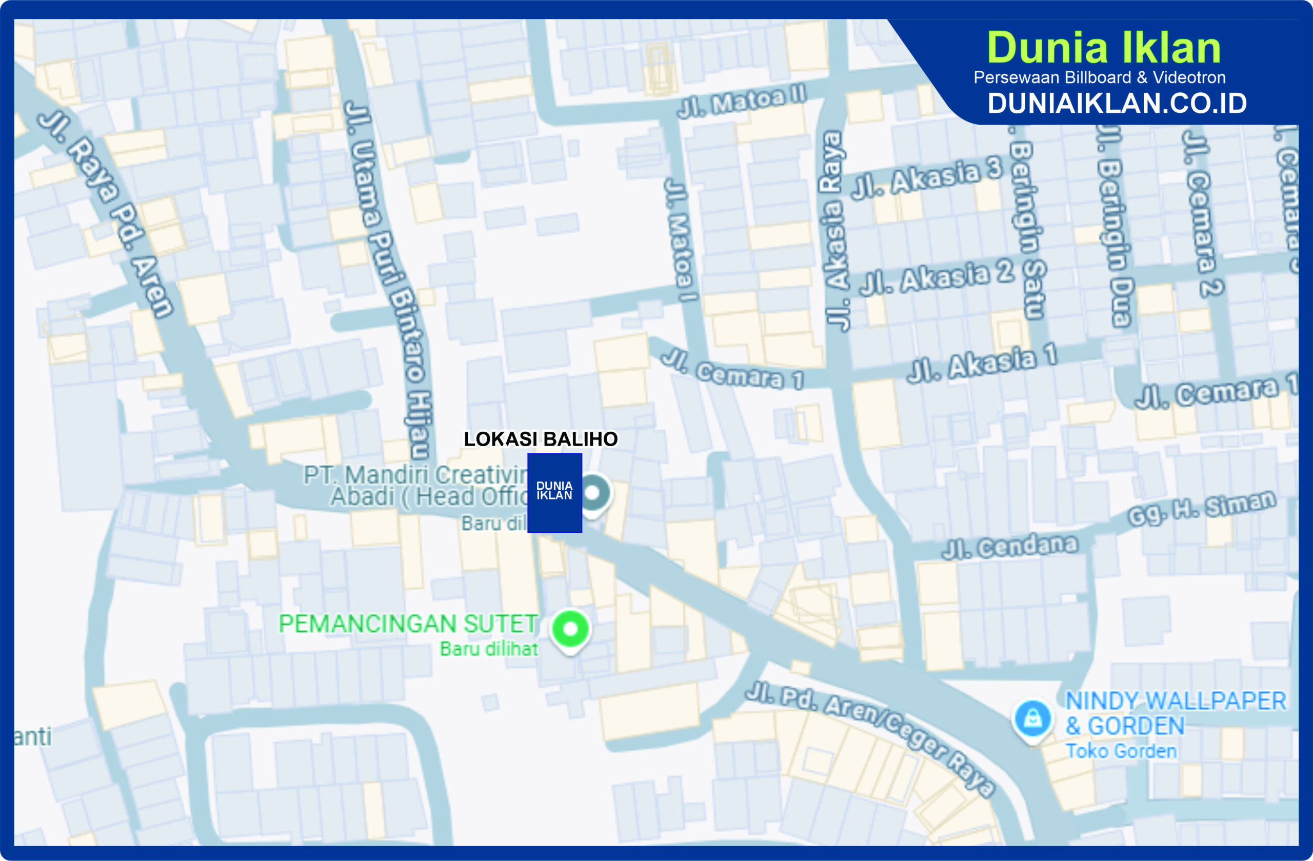 Baliho Ukuran 4 x 6 M Vertikal Jl. Raya Pd. Aren Kota Tangerang Selatan - Banten - Image 3