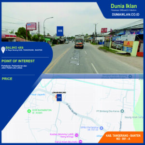 Baliho Ukuran 4 x 6 M Vertikal Jl. Raya Serang Kab. Tangerang - Banten