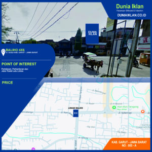 Baliho Ukuran 4 x 6 M Vertikal Jl. Otista Kab. Garut - Jawa Barat