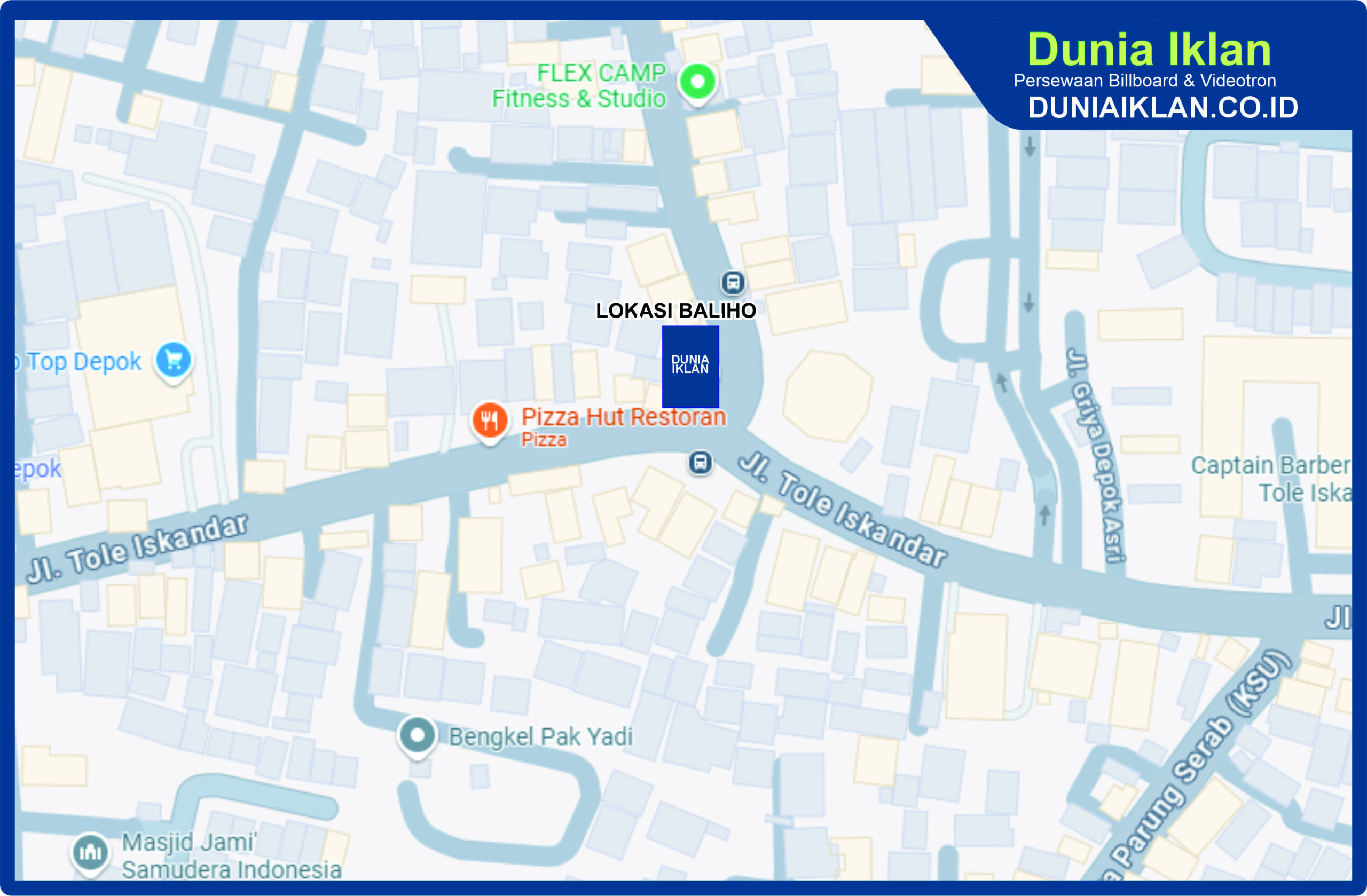 Baliho Ukuran 4 x 6 M Vertikal Jl. Tole Iskandar Kota Depok - Jawa Barat - Image 3