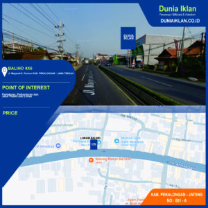 Baliho Ukuran 4 x 6 M Vertikal Jl. Mayjend S. Parman Kab. Pekalongan - Jawa Tengah