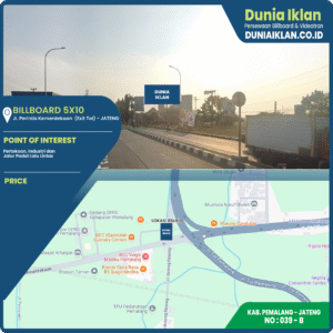 Billboard Ukuran 5 x 10 M Horizontal Jl. Perintis Kemerdekaan  (Exit Tol) Kab. Pemalang - Jawa Tengah