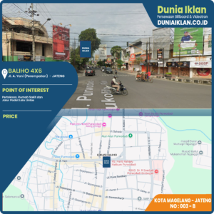 Baliho Ukuran 4 x 6 M Vertikal Jl. A. Yani Kota Magelang - Jawa Tengah