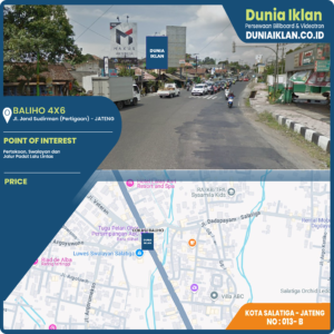Baliho Ukuran 4 x 6 M Vertikal Jl. Jend Sudirman Kota Salatiga - Jawa Tengah