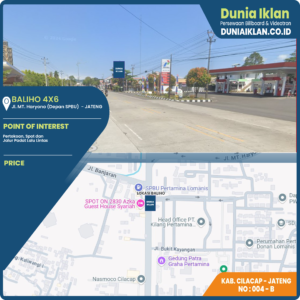 Baliho Ukuran 4 x 6 M Vertikal Jl. MT. Haryono Kab. Cilacap - Jawa Tengah