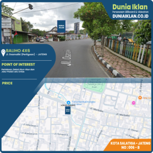 Baliho Ukuran 4 x 6 M Vertikal Jl. Osamaliki Kota Salatiga - Jawa Tengah