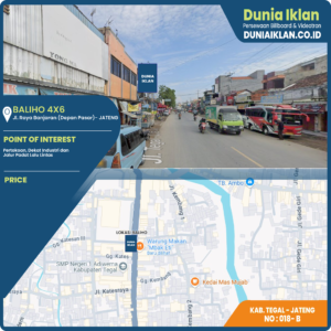 Baliho Ukuran 4 x 6 M Vertikal Jl. Raya Banjaran Kab. Tegal - Jawa Tengah