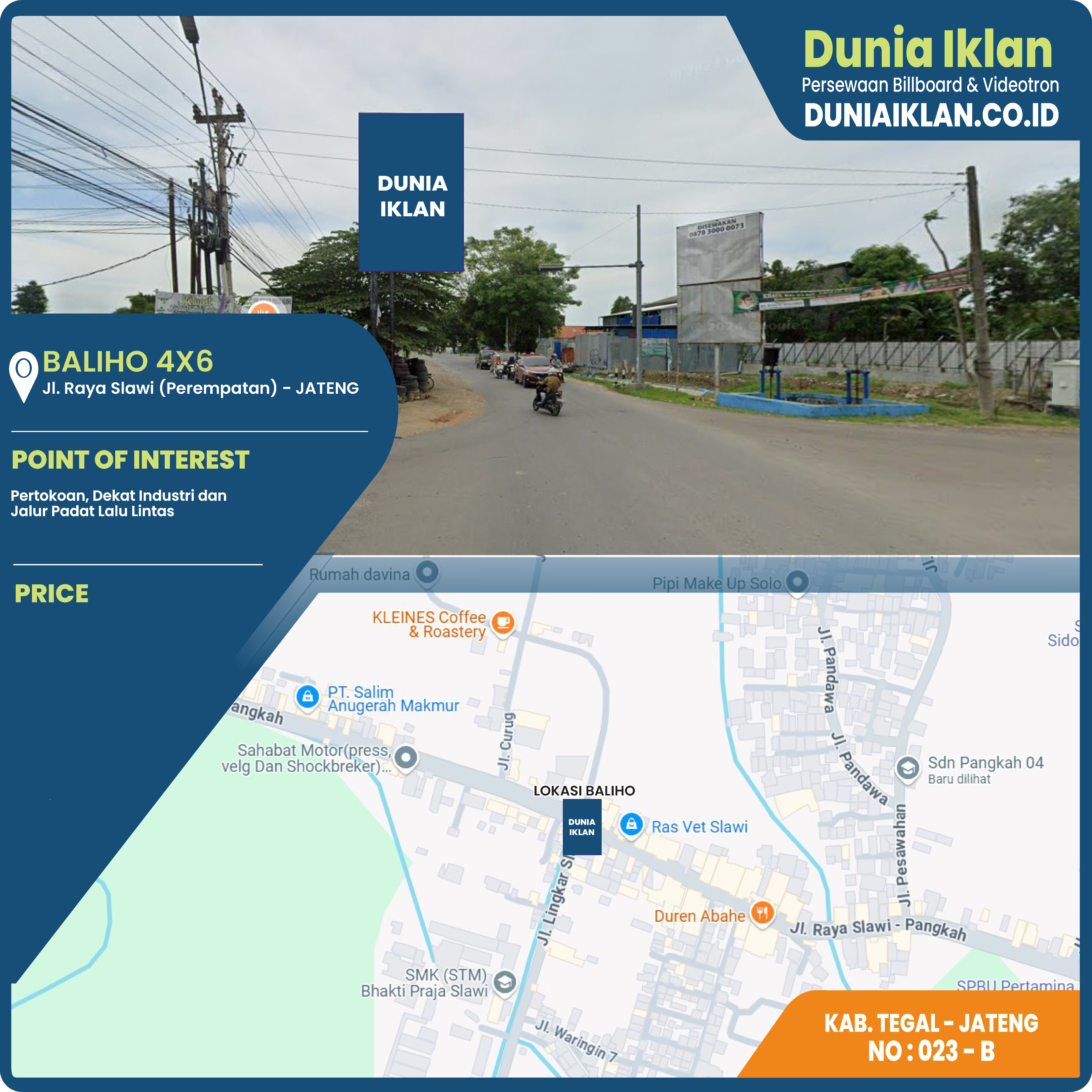 Baliho Ukuran 4 x 6 M Vertikal Jl. Raya Slawi Kab. Tegal - Jawa Tengah