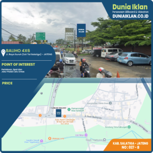 Baliho Ukuran 4 x 6 M Vertikal Jl. Raya Suruh Kota Salatiga - Jawa Tengah