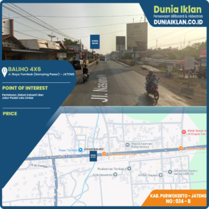 Baliho Ukuran 4 x 6 M Vertikal Jl. Raya Tambak Kab. Purwokerto - Jawa Tengah