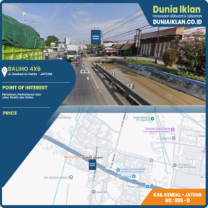 Baliho Ukuran 4 x 6 M Vertikal Jl. Soekarno Hatta Kab. Kendal - Jawa Tengah