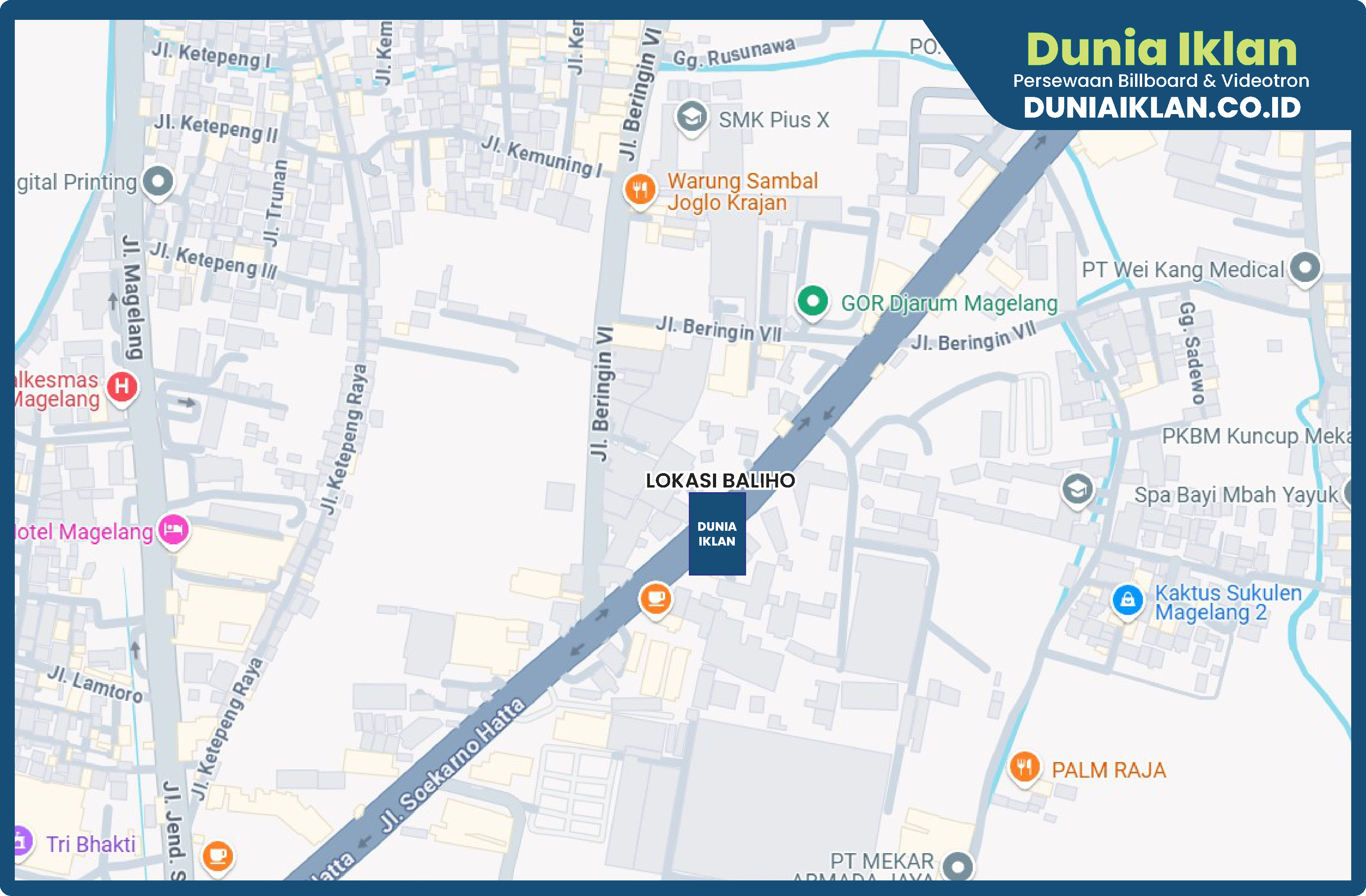 Baliho Ukuran 4 x 6 M Vertikal Jl. Soekarno Hatta Kab. Magelang - Jawa Tengah - Image 2
